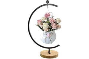 YY YEARCHY Large Hanging Ornament Display Rack Stand Hook Chrismas Ornament Party Decoration Holder Pot Hanging Terrarium Home Office Decor Hanger (Black, 1)