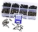 Mini Skater M2 Cross Flat Head Tapping Micro-Screws Black Oxide Tiny Wood Screws Kit and Assortment (1600Pcs,Black Bronze)