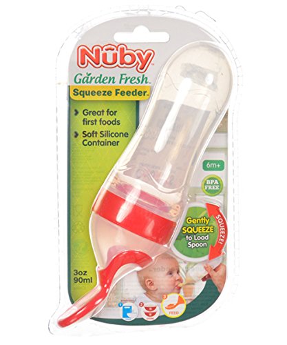 Nuby Garden Fresh Silicone Squeeze Feeder - fuchsia, one size