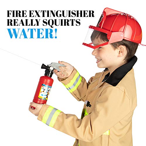 Hauntlook Firefighter Accessory Kit for Kids Costumes, Dress Up & Roleplay - Axe, Helmet - Thumbnail 4