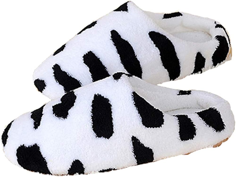 Cow Slippers for Women House Shoes Moccasin Slippers Slip