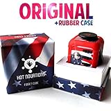 Fidget Cube The Original Stress Relief Focus Toy With Silicone Frame Case, USA Flag Cover, Anti Anxiety Hand Gadget, Best Gift Toys For Relaxation, Adults, Kids With Autism, ADHD, Office Figit Dice