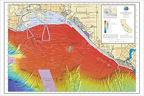 Seafloor Map Of San Pedro Shelf Ca 24 X 36 Rolled