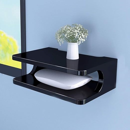 Bnlyqj Estante Estante En La Pared Router Inalambrico Televisor Decodificador De Pared Decoraciones Interiores Simple Multifuncion Estante De Almacenamiento Color D Amazon Es Hogar