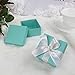 AerWo 10pcs Party Wedding Favors Bag + 10pcs Silk Ribbon, Mini Large Square Turquoise Candy Box with Lids, Jewelry Teal Gift Favors Boxes for Wedding Supply, Birthdays, Bridal and Baby Showers