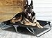 Large Elevated Pet Cot with Steel Frame - Foldable Raised Play and Rest Bed for Dogs and Cats with Bonus Storage Bag - 42