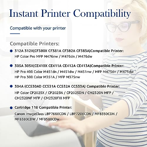 STAROVER Replacement Remanufactured Toner Cartridges Compatible for HP 305A 305X for LaserJet Pro 400 Color MFP M475DN M451NW M451DN HP LaserJet Pro 300 Color M351A M375NW