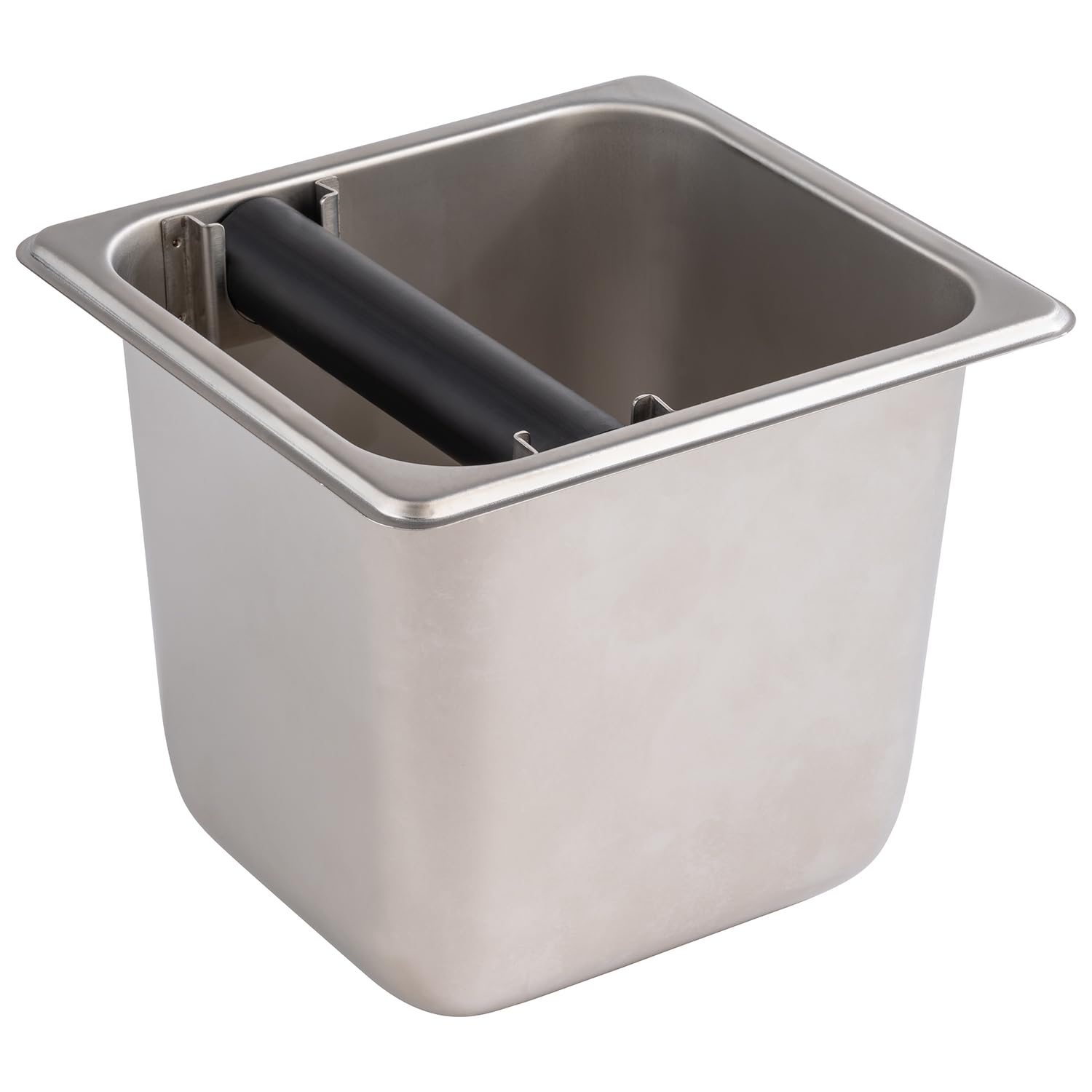 APS 81611 GN Knock Container 1/6, Tee Container, Stainless Steel, 17.6 x 16.2 cm, Height 15 cm, 2.4 Litres, Non-Slip Base