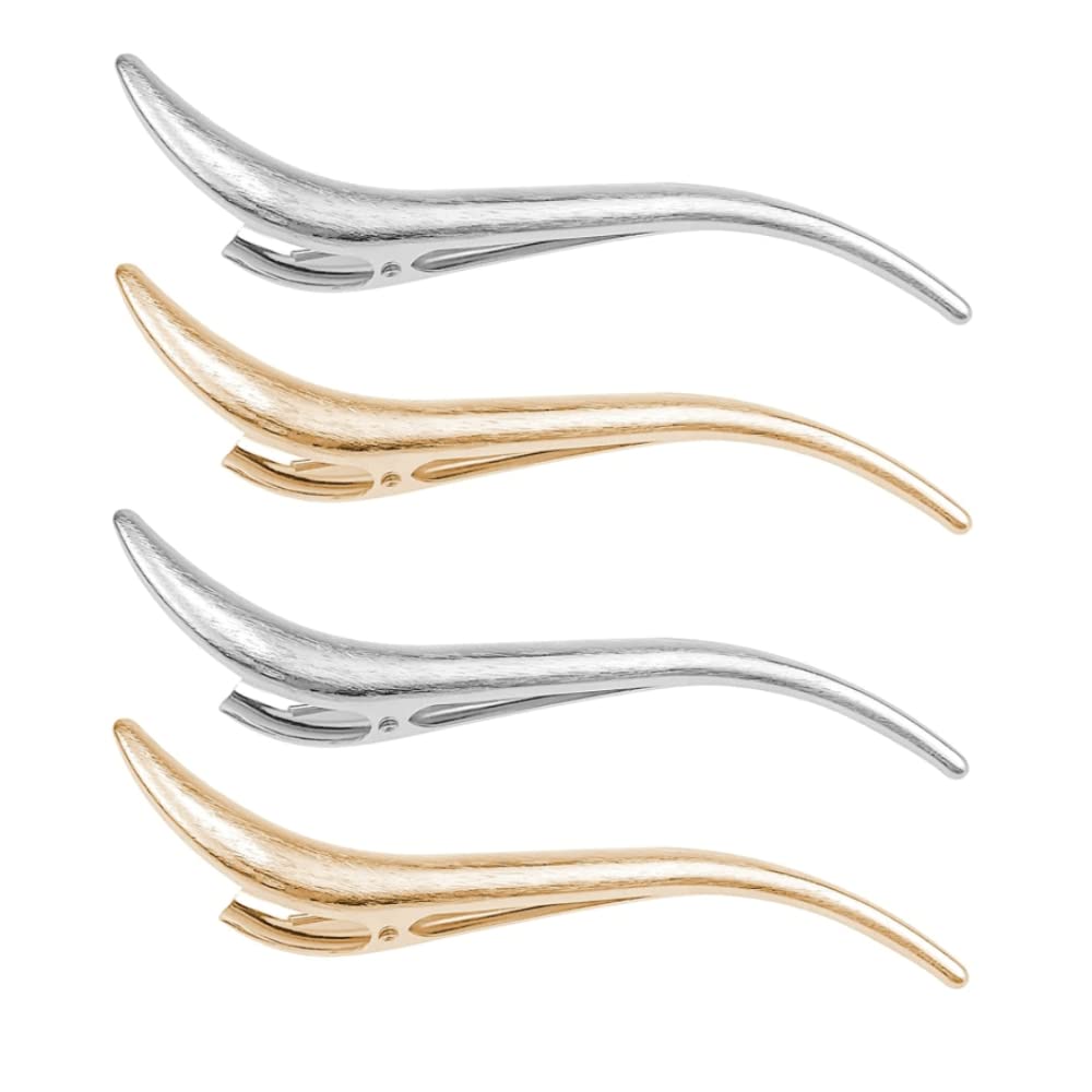 4PCS Long Alligator Hair Pins Large Duckbill Hair Clips Strong Clamp Hairpins Duckbill Hair Accessories for Women Long Updo Hairdressing Styling Sectioning