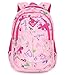 Eshops Backpacks for Girls School Bags for College Waterproof Outdoor Travel Backpack for Women (Pink)