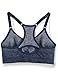 3 Pack Kalon Nylon Spandex Racerback Comfort Bras (S/M, Maroon/Navy/Teal)