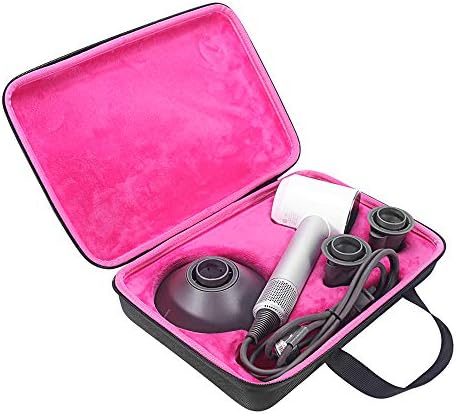 MASiKEN Hard Case for Dyson Supersonic Hair Dryer - Portable Storage Case Organizer Compatible with Dyson Supersonic HD01 Hair Dryer Case (Black)
