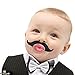Funny Baby Pacifier Cute Kissable Mustache Pacifier For Babies and Toddlers Unisex - BPA Free Latex Free made With High Quality Silicone - Barber Black - By BabyStache