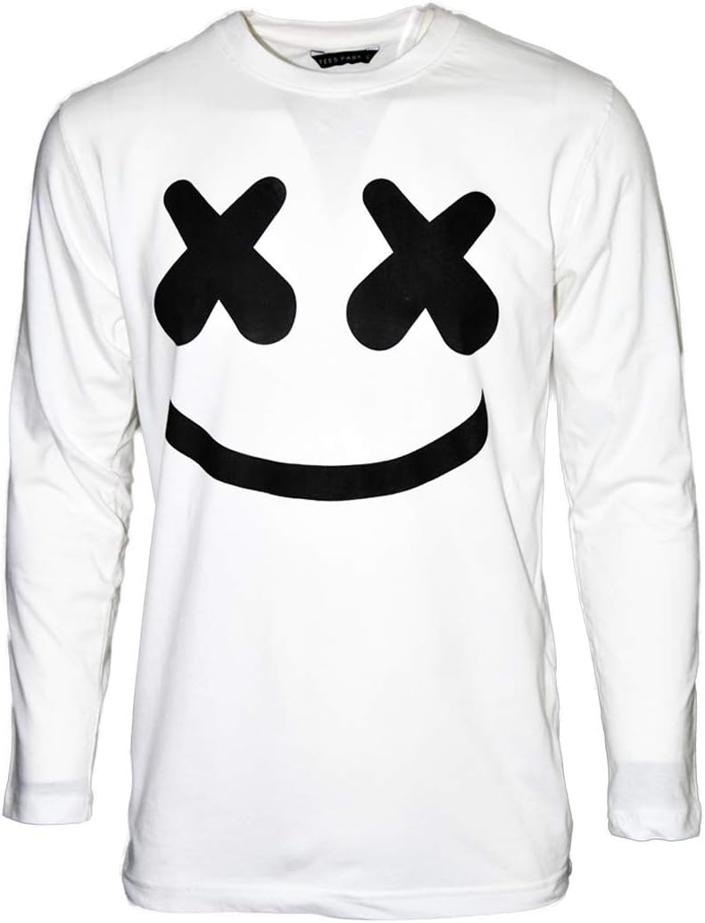 TEES PARK Marshmellow Printed Full Sleeves Tshirt for Men's