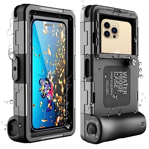 Waterproof Smartphone Case IPX8 Waterproof Mobile Phone Holder 15 m Underwater Compatible for iPhone 17 Air 16e 16 15 Plus 17 16 15 Pro 17 16 15 14 Pro Max Samsung S25 S24