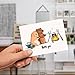 40 Animal Thank You Cards - With Yellow Envelopes