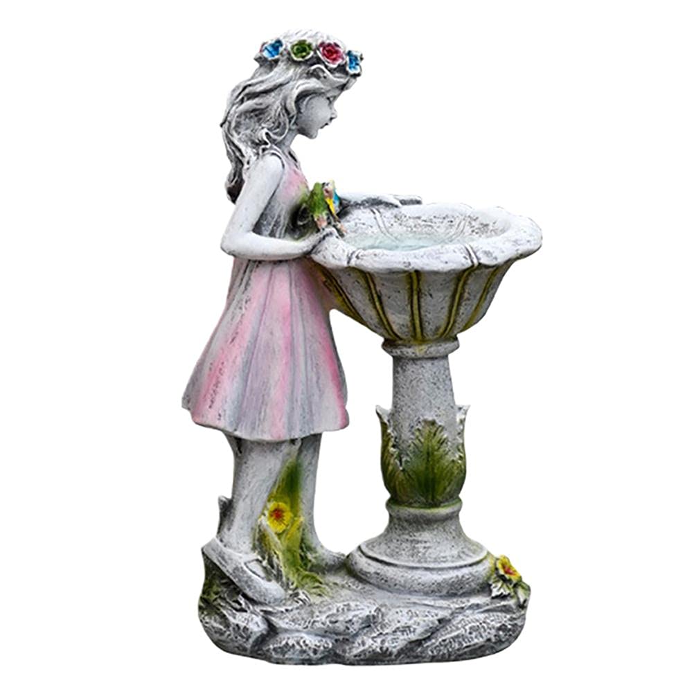 Solar Light Guardian Angel Flower Fairy Solar Resin Angel Figure Sculpture Waterproof Garden Villa Garden Garden Decoration Statue Flower Fairy Solar Lamp
