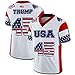 Greater Half Custom White Trump #45 Football Jersey (Small-XXXXL)