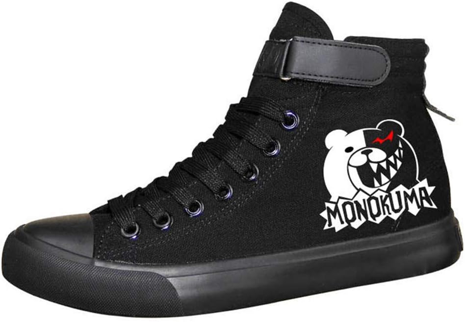 Cosstars Danganronpa Trigger Happy Havoc Anime Unisex High-Top Canvas Shoes Lace-up Pump Trainers Fashion Sneakers Flats Plimsolls