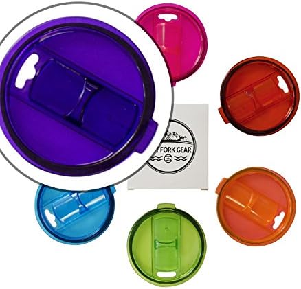 East Fork Gear Splash and Spill Resistant Straw Friendly Replacement Lid for Tumblers of Select Brands, 30 oz. , Dark Purple