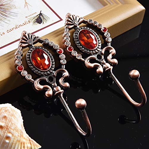 Isali 2 Pieces New Crystal Ball Metal Curtain Hooks Tassel Wall Tie Back Hanger Holdback Holder cp108&20 - (Color: color04, Length: See Description)