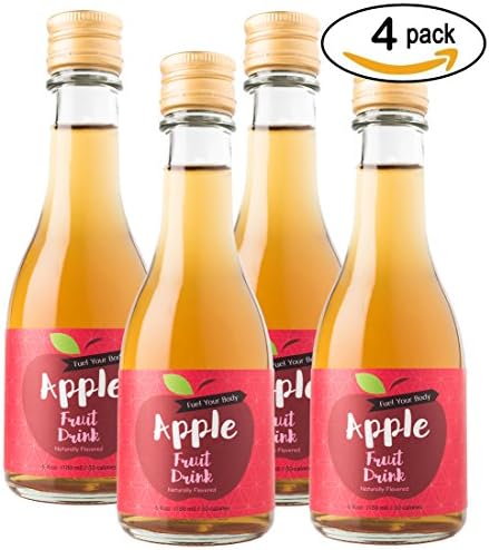 Young Scent Prebiotic Drink 100% Juice No Preservative 52 Calories 6 oz fl | Bonus 12 Delicious Mocktail Recipes (Apple, 4 Pack)