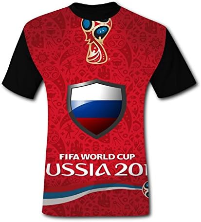 HeroTees Championship Trophy Logo FIFA World Cup Russia 2018 Mens T-Shirts 3D Printed Tee Shirt Large
