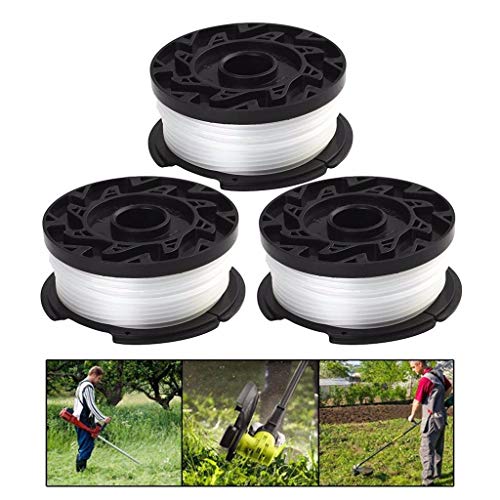 VICCKI for Black for Decker String Trimmer Replacement Parts AF-100-3ZP Spool Line (White, 3Pcs)