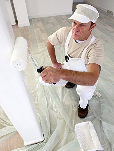Greenco Multi- Purpose Plastic Drop Cloth Poly Roll, Clear, 2.0 Mil Thickness- 9' x 12' (Pack of 3)