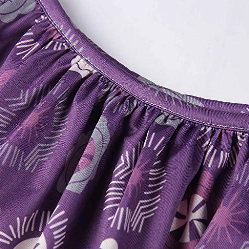 Women Tops Summer Printed Sleeveless Vest Blouse Tank Tops Camis Clothes Purple - Thumbnail 3