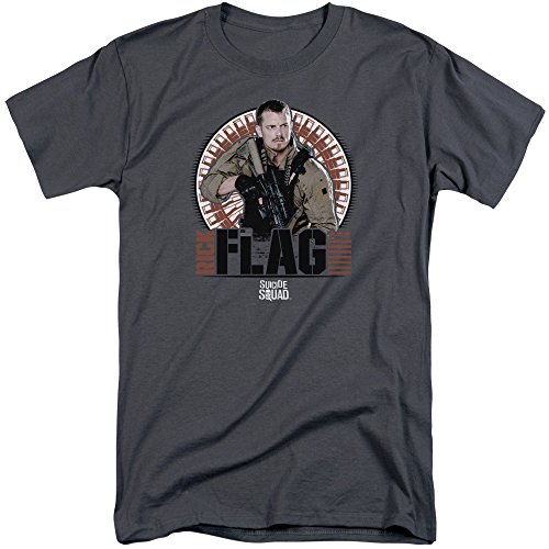 Suicide Squad Rick Flag Ready Position Side Profile Tall Fit Short Sleeve Tee Unknown Binding