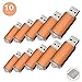 RAOYI 10 Pack 16GB USB Flash Drive USB 2.0 Memory Stick Bulk Thumb Drive Pen Drive Jump Drive-Orange