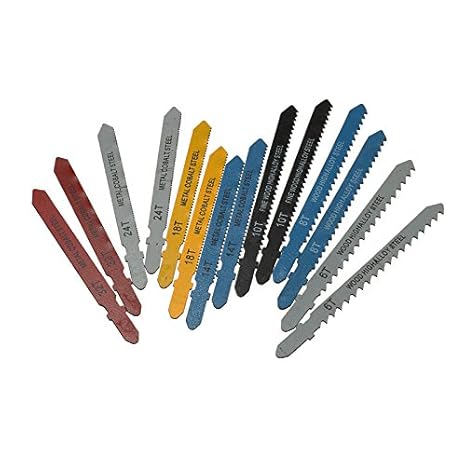 14pc Assorted Jigsaw Blade Set Bosch Fitting Metal Plastic Wood