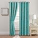 H.VERSAILTEX Blackout Curtains for Bedroom 84 Inches Length Thermal Insulated Birds Rustic Printed Curtain Drapes for Living Room Energy Efficient Room Darkening Home Decoration Curtains Pair, Blue