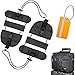 FXICAI Bag Bungee Luggage Straps Adjustable Travel Suitcase Belt Tags Label Accessories (Black-Set of 3)