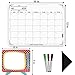 Dry Erase Magnetic Calendar Set/Large Refrigerator Board & Groceries List Kitchen Organizer for Busy Moms/Monthly Planner Whiteboard with Gift Package