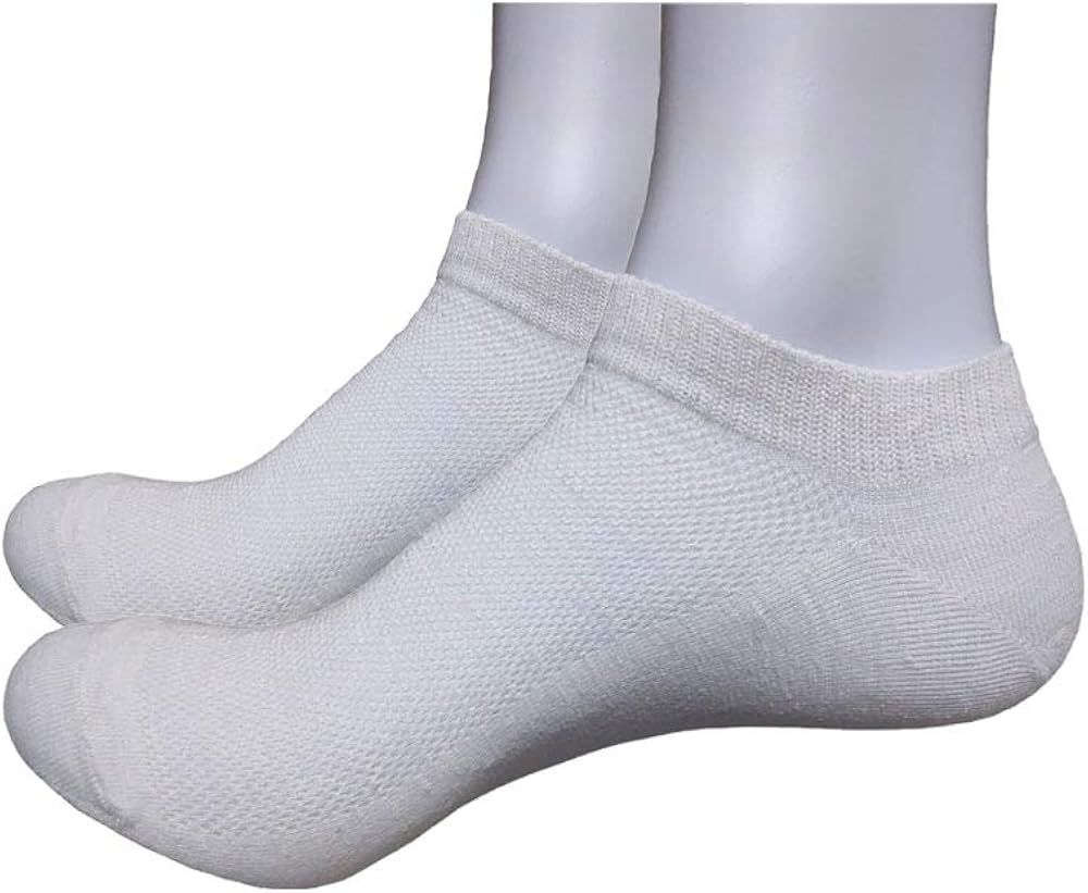 No Show Ankle Socks Thin Breathable Linen Low Cut Invisible Socks White 2 Pack at Amazon Men’s