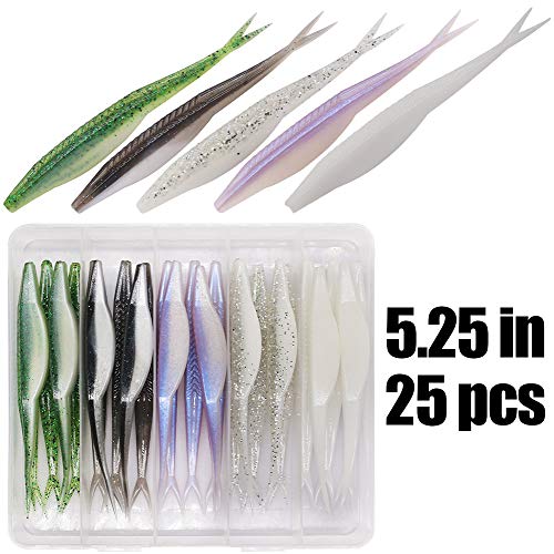 FlukeFishingLuresJerkShad Bait Soft Plastic Swimbait for Bass