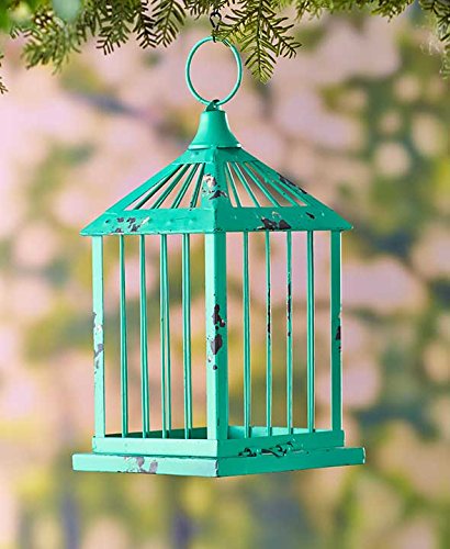 The Lakeside Collection Decorative Metal Birdcages Turquoise