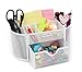 EasyPAG Mesh Desk Organizer, Multi-Functional Stationery Organizer for School Supplies, Office Pen Holder for Desk, 9 Compartments Dorm Organization with Drawer, White