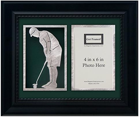 Golf Laser Cut Photo Frame with Mat Board for 4” x 6” Photograph