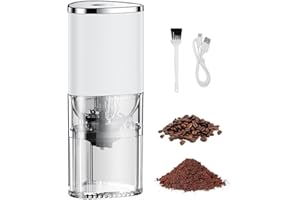Coffee Grinder Portable, Small Automatic Coffee Bean Grinder, Multiple Grinding Settings, Detachable,USB Rechargeable, 25g 15