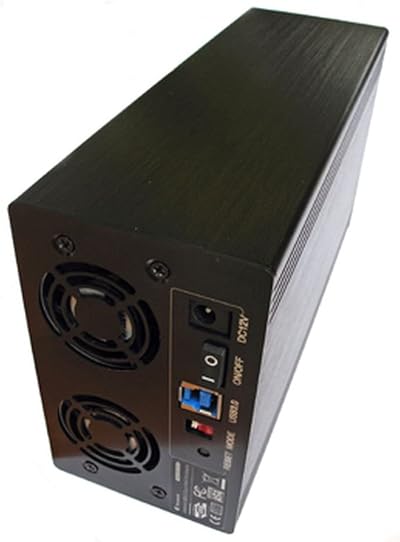 Dynamode USB 3.0 Dual RAID 0 1 External Storage Bay for 2x3.5 SATA HDDs