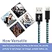 iPhone Cable,Aonsen 3Pack 10FT Charging Cord Nylon Braided - USB Lightning Cable Charger for iPhone 7,SE,5,5s,6,6s,6 Plus,iPad Air,Mini,iPod(Green & Black)