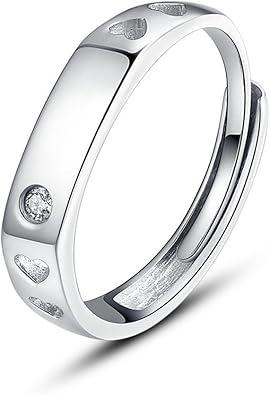 0 80 Carat Round Cut Solitaire With Accents Diamond Rings Amazon Collection 14k 18k Solid White Gold Wedding Ring Amazon Co Uk Jewellery