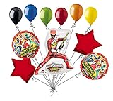 11 pc Power Rangers Dino Charge Happy Birthday Balloon Bouquet Party Decoration