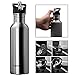 TOPOKO 25 Oz Stainless Steel Water Bottle Single-Layer Sports Bottle Flip Top Spout With Nylon Sleeve