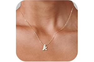 GIFT4U Initial Necklace for Women Girls - 18K Gold Filled Initial Necklace Dainty Gold Initial Necklace Tiny A - Z Pendant Necklace Cute Initial Letter Necklace Gold Jewelry Necklace for Teen Girls Gifts