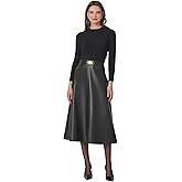Shoshanna Women's Leather Knit Combo Paige Dress