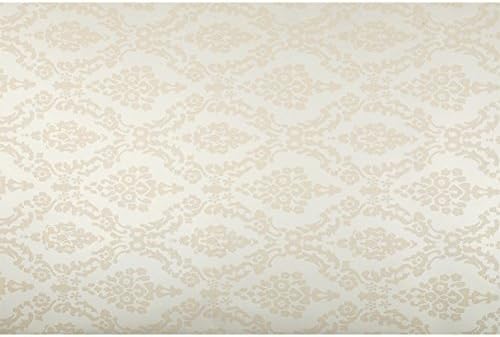 TGSIK Olivia Series luxury Damask Fashion Modern Rhombus Around the Flowers Pattern Design Beige Color European Style Non-Woven Wallpaper Home Decorations